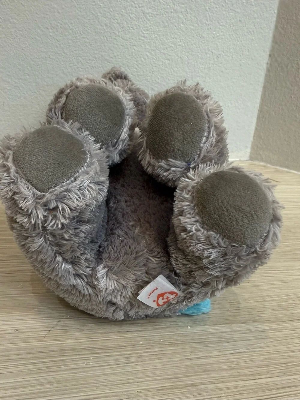 Ty Plush peanut the Grey Elephant Stuffed Animal with Blue Ears NWT